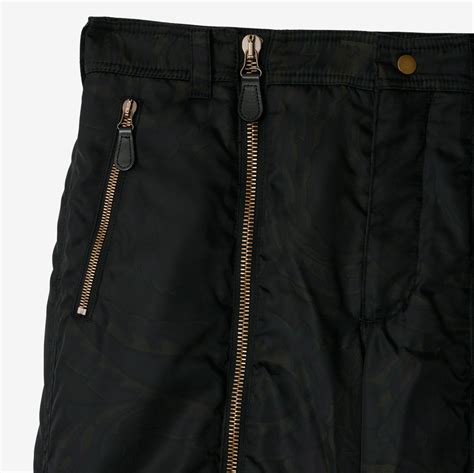 Paisley Nylon Zip Cargo Trousers in Shadow 